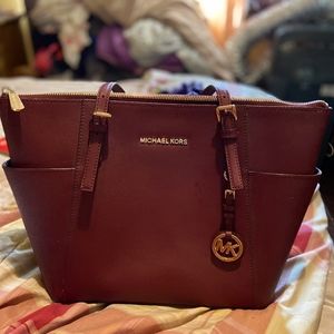 Michael Kors Woman Tote Bag Burgundy